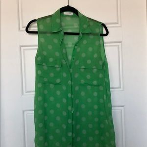 Sleeveless Equipment silk top